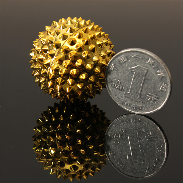 portable 4x2 gold hand body acupressure magnetic spiky massage acupuncture ball 32mm healthy care tool best promotion