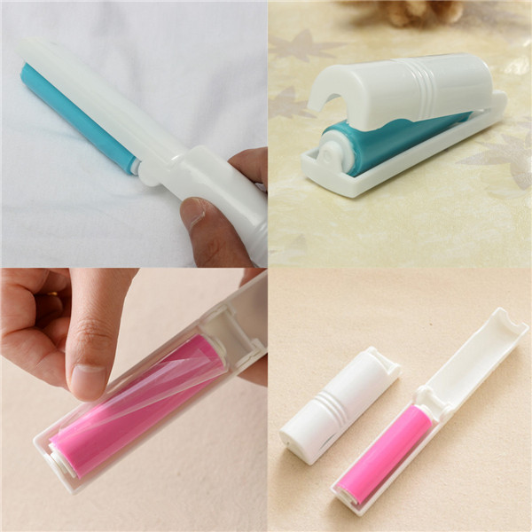 reusable portable travel washable lint hair dust folding remover cloth sticky roller brush foldaway