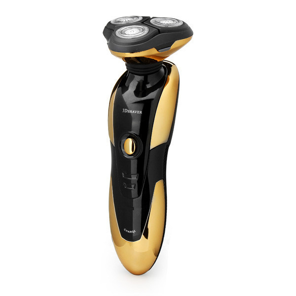 safety modern design portable golden 3d floating 3 heads electric razor shaver face care for men home travel