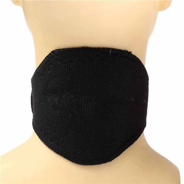 simple design excellent quanlity self heating tourmaline magnetic neck heat therapy support belt wrap brace health care black