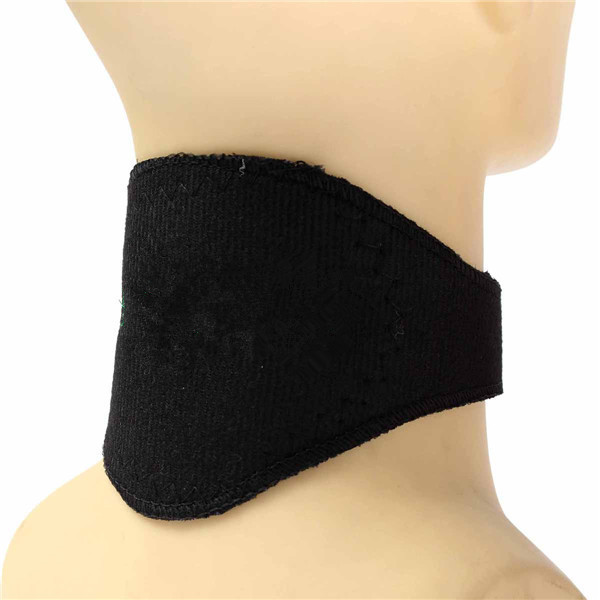 simple design excellent quanlity self heating tourmaline magnetic neck heat therapy support belt wrap brace health care black