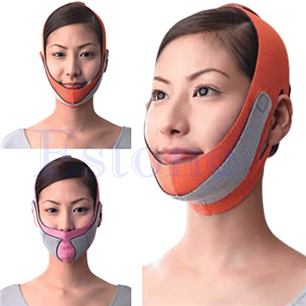 skin-friendly material new anti wrinkle half face care slimming cheek mask lift v line up strap belt