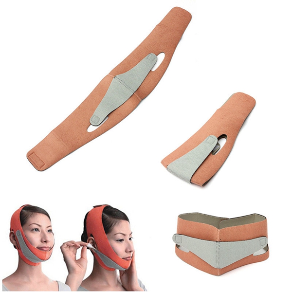 skin-friendly material new anti wrinkle half face care slimming cheek mask lift v line up strap belt