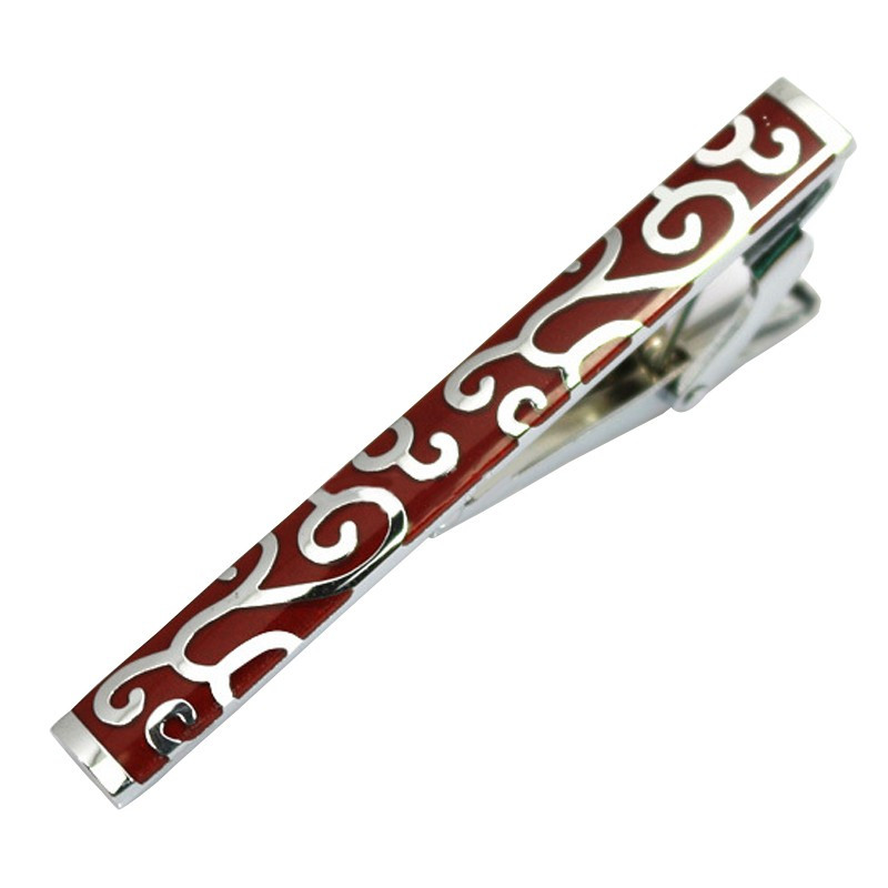 stylish fashion red&silver clouds men gentleman metal necktie tie bar clasp clip clamp pin 56x6mm top business gifts stylish fashion red&silver clouds men gentleman metal necktie tie bar clasp clip clamp pin 56x6mm top business gifts