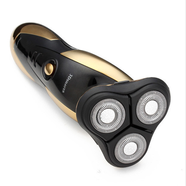 waterproof 3d men rechargeable floating cordless triple blade rotary electric shaver hair mustache razor men face care
