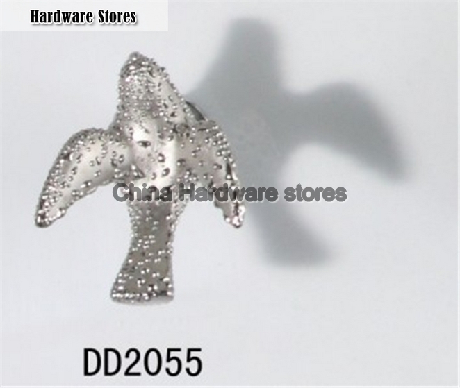 bird ceramic knob silver plated antique furniture knob wardrobe cupboard knobs drawer dresser knobs cabinet pulls DD2055