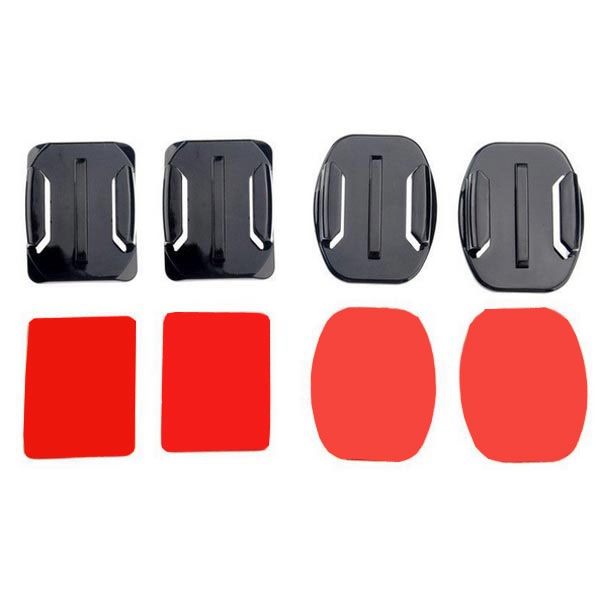 2pcs flat and 2 pcs curved adhesive sticker mounts with adhesive pads for gopro hero 3+/3/2 for xiaomi yi sj4000 sj5000 2pcs flat and 2 pcs curved adhesive sticker mounts with adhesive pads for gopro hero 3+/3/2 for xiaomi yi sj4000 sj5000