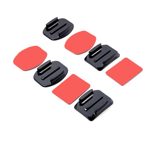 2pcs flat and 2 pcs curved adhesive sticker mounts with adhesive pads for gopro hero 3+/3/2 for xiaomi yi sj4000 sj5000