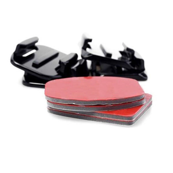 2pcs flat and 2 pcs curved adhesive sticker mounts with adhesive pads for gopro hero 3+/3/2 for xiaomi yi sj4000 sj5000
