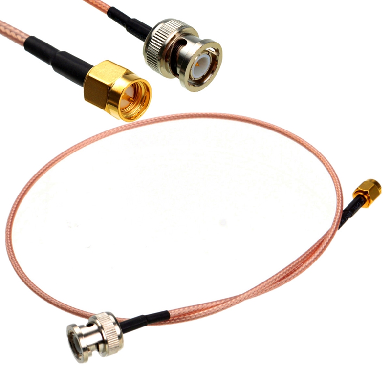 50cm 20 cable co nnector bnc male plug to sma male straight crimp rg316 pigail