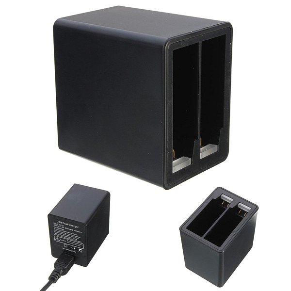brand new 4.2v 800ma li-ion dual rapid battery charger camera led lights for gopro hero 4