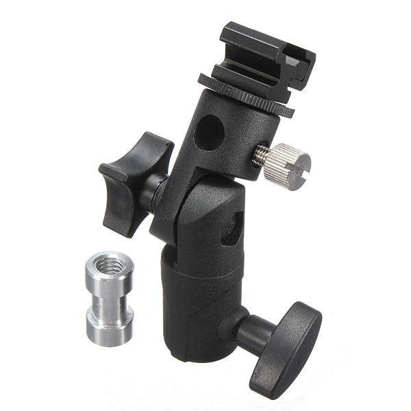 camera e type flash shoe umbrella holder mount light stand bracket for dslr camera