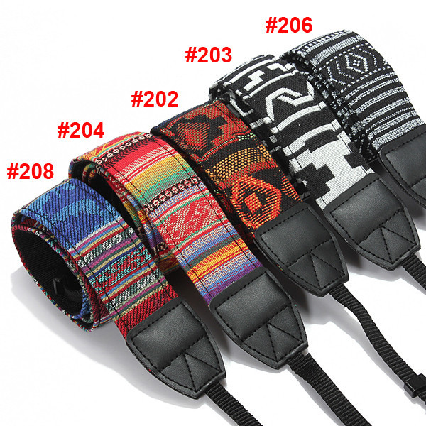color vintage hippie style slr dslr camera neck shoulder strap belt durable cotton for canon for nikon for pentax for sony new