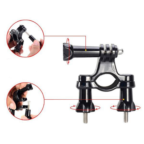 mountain bicycle bike holder for gopro cycle handlebar seatpost pole camera rack compatibel mount for gopro hd hero 123
