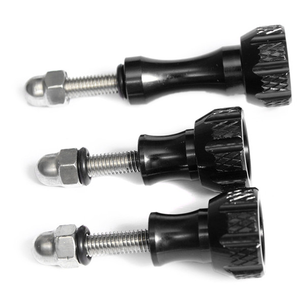 new 3pcs/set camera accessories aluminum stainless thumb knob bolt nut screw set for gopro hero 4 3+ 3 2