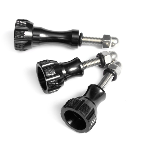 new 3pcs/set camera accessories aluminum stainless thumb knob bolt nut screw set for gopro hero 4 3+ 3 2