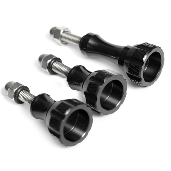 new 3pcs/set camera accessories aluminum stainless thumb knob bolt nut screw set for gopro hero 4 3+ 3 2