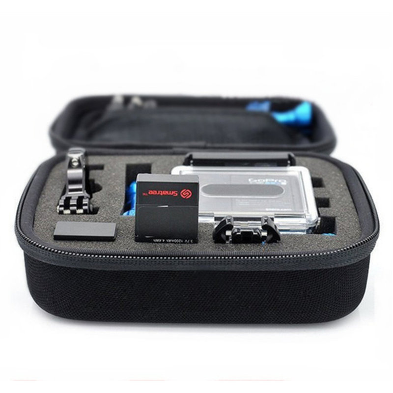 new arrival portable eva waterproof case box hard carry bag for gopro hero 4 3 3+ 2 black