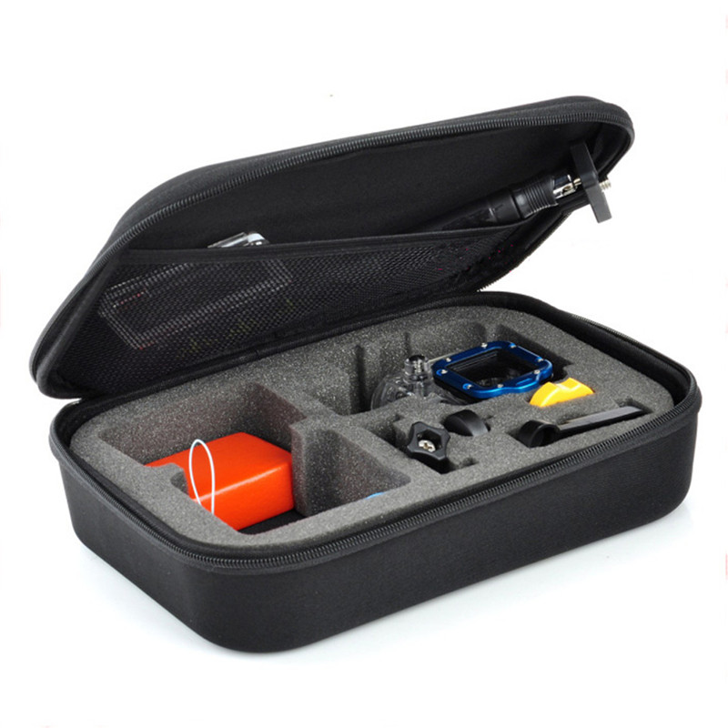 new arrival portable eva waterproof shockproof case box hard carry bag for gopro hero 4 3 3+ 2 black camera accessories