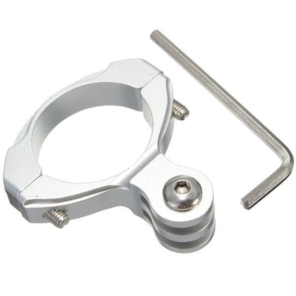 silver blue round shape aluminum bike handlebar mount clamp adapter tripods for gopro hero 2 3 3+ camera