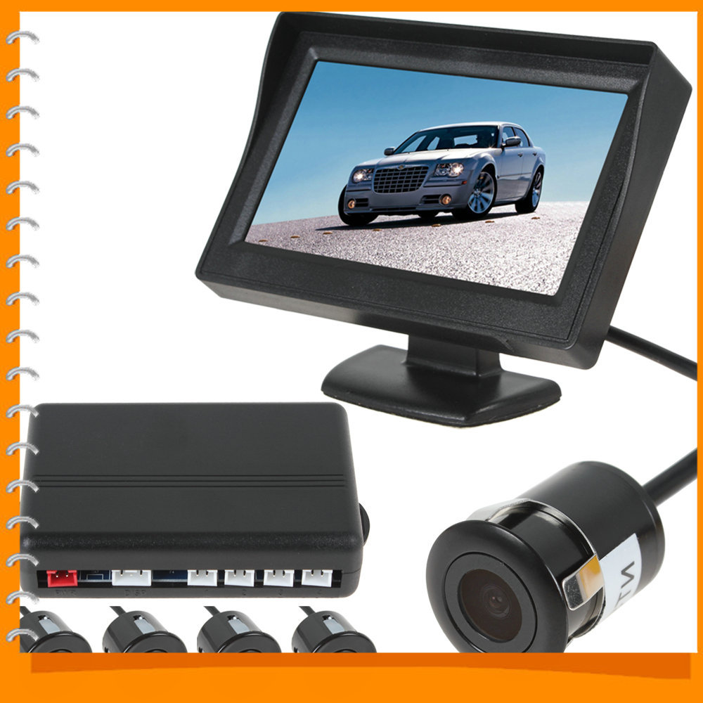 4.3 inch tft lcd auto car rear view monitor + car reverse rear radar system with 4 parking sensor + car rearview backup camera 4.3 inch tft lcd auto car rear view monitor + car reverse rear radar system with 4 parking sensor + car rearview backup camera