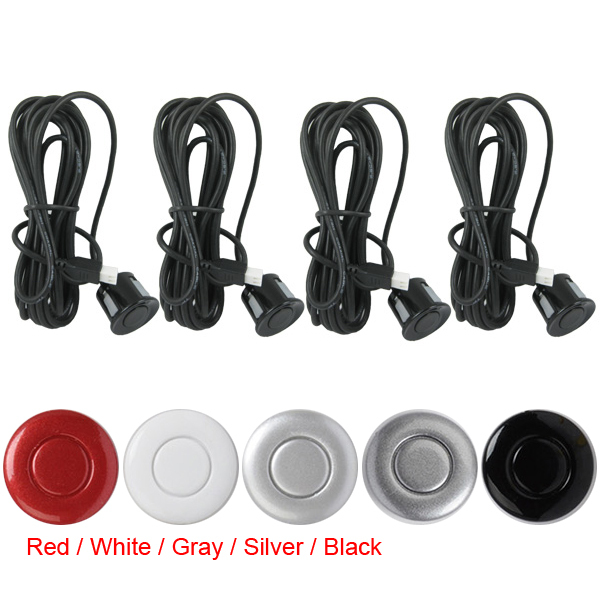 dual cpu sytem car parking sensor system weatherproof lcd vehicle auto car reverse 4 parking sensor kit with step-up alarm