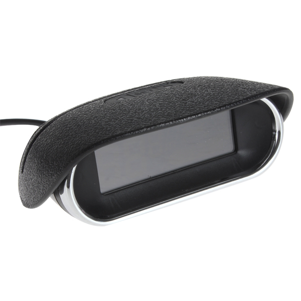 led display car parking sensor system auto car reverse radar kit with 4 sensors buzzer 2.5m detect distance (black sliver white)