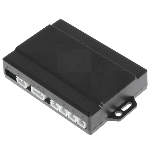 led display car parking sensor system auto car reverse radar kit with 4 sensors buzzer 2.5m detect distance (black sliver white)