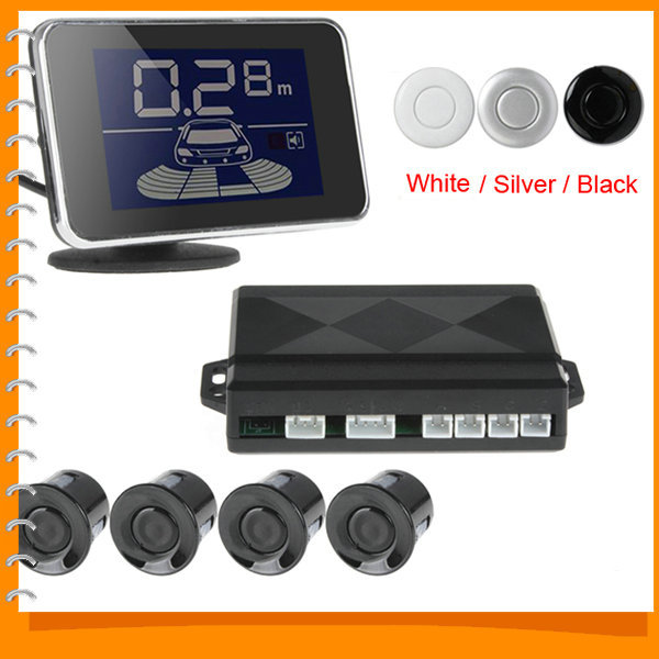 led display waterproof car reverse radar kit backup parking system with 4 pcs parking sensors / bi.bi.bi alarm led display waterproof car reverse radar kit backup parking system with 4 pcs parking sensors / bi.bi.bi alarm