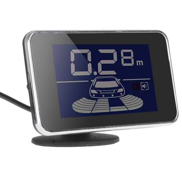 led display waterproof car reverse radar kit backup parking system with 4 pcs parking sensors / bi.bi.bi alarm