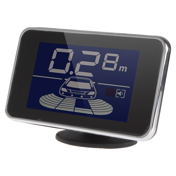 led display waterproof car reverse radar kit backup parking system with 4 pcs parking sensors / bi.bi.bi alarm