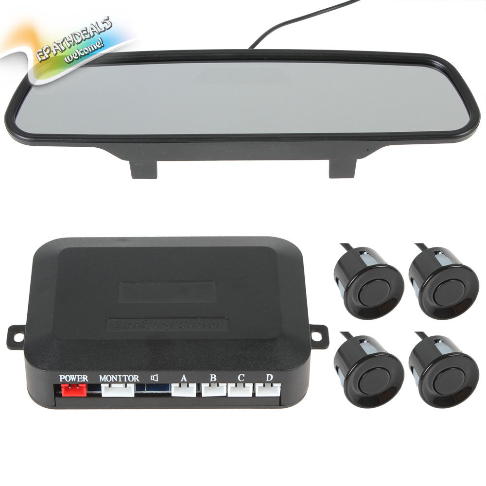multifunctional car parking sensor system auto car premium reverse parking sensor kit with ultrasonic 4 sensors & led display