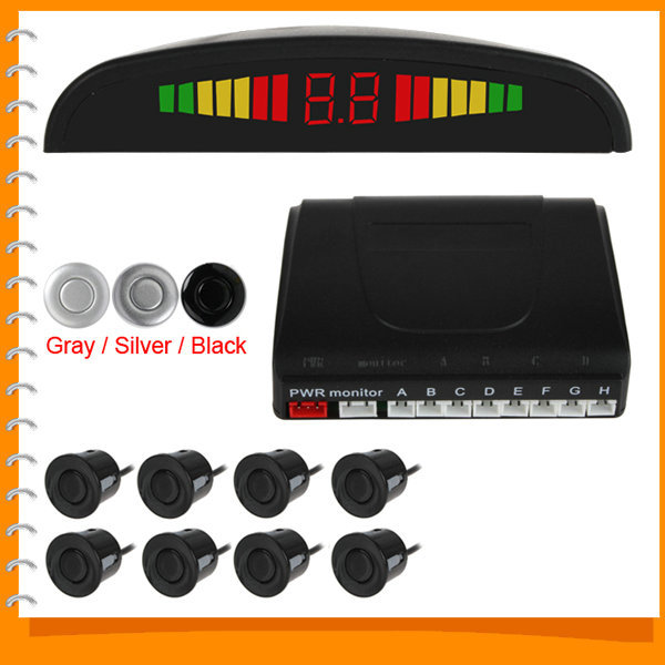 omnibearing intelligent auto car parking sensor system vehicles parking assistance with digital led & 8 reverse backup sensors omnibearing intelligent auto car parking sensor system vehicles parking assistance with digital led & 8 reverse backup sensors