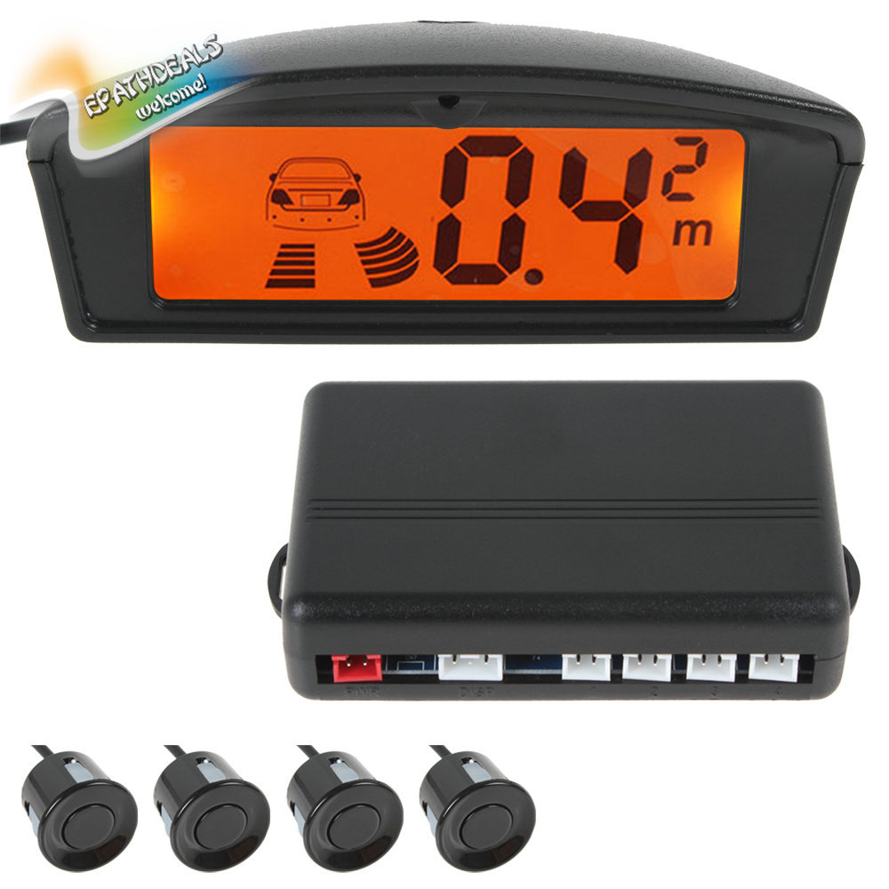 professional universal car reverse radar parking system car backup rear radar with 4 x car parking sensor system / lcd display