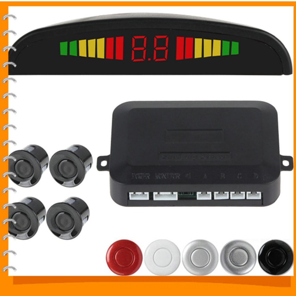 ultrasonic led car reverse parking sensor system auto backup radar kit with 4 sensor audible alarm - red white gray silver black ultrasonic led car reverse parking sensor system auto backup radar kit with 4 sensor audible alarm - red white gray silver black