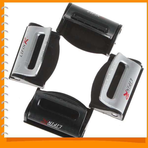 2pairs! convenient vehicle auto car safety seat belt clip stopper adjuster - silver / black 2pairs! convenient vehicle auto car safety seat belt clip stopper adjuster - silver / black