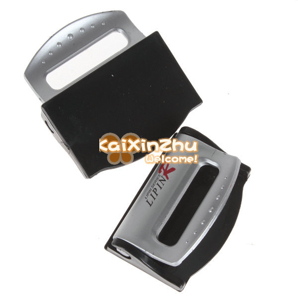 2pairs! convenient vehicle auto car safety seat belt clip stopper adjuster - silver / black