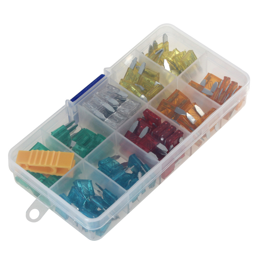 120pcs automotive fuses auto car mini blade fuse assortment 5a / 10a / 15a / 20a / 25a / 30a + box