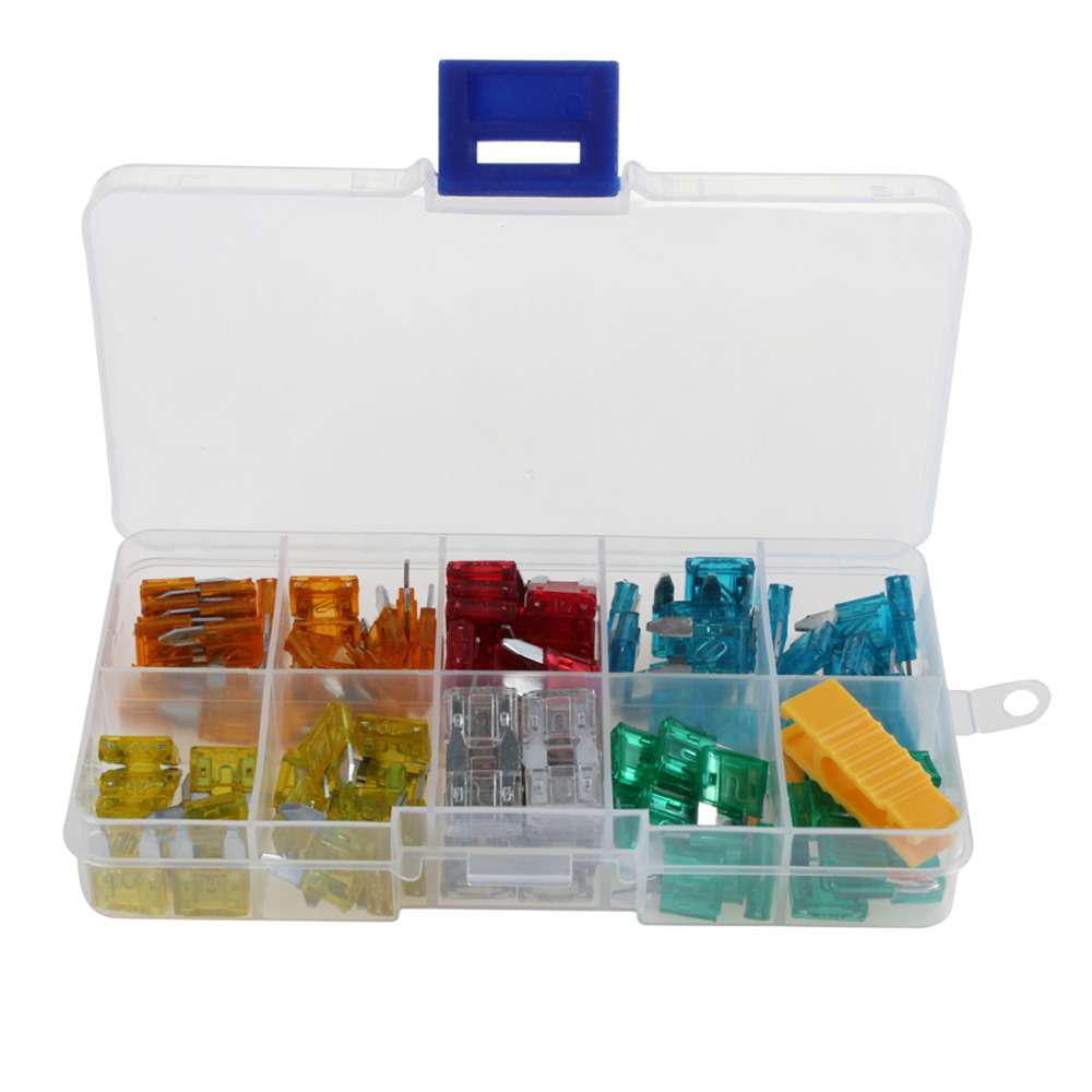 120pcs automotive fuses auto car mini blade fuse assortment 5a / 10a / 15a / 20a / 25a / 30a + box