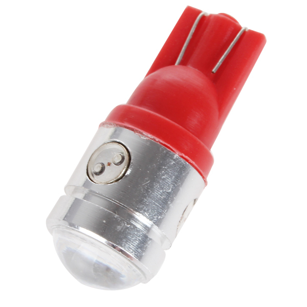 12v 250lm t10 cob 3w high power 4 x led auto car light source with lens bulb lamp - yellow / red / blue / green / white