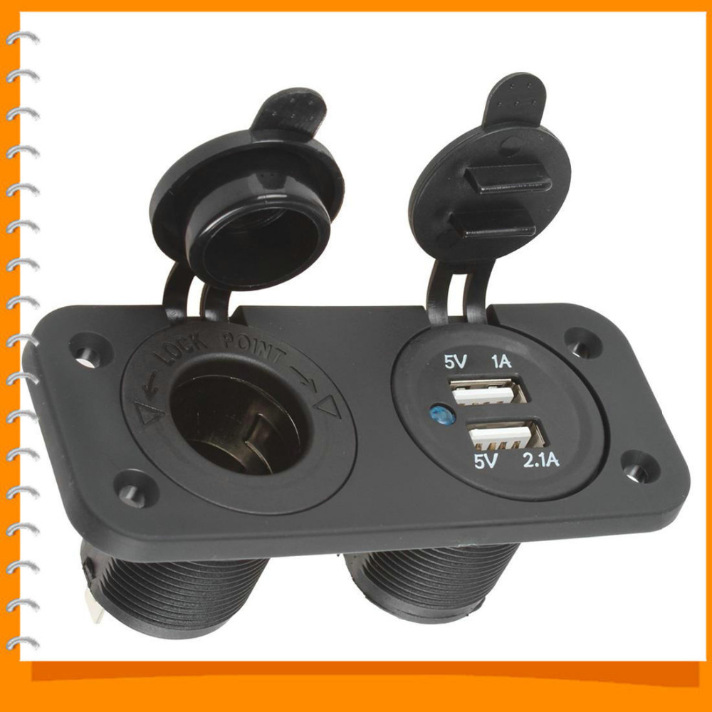 12v car cigarette lighter plug adapter socket splitter waterproof motorcycle boat dual usb power charger outlet for smart phone 12v car cigarette lighter plug adapter socket splitter waterproof motorcycle boat dual usb power charger outlet for smart phone