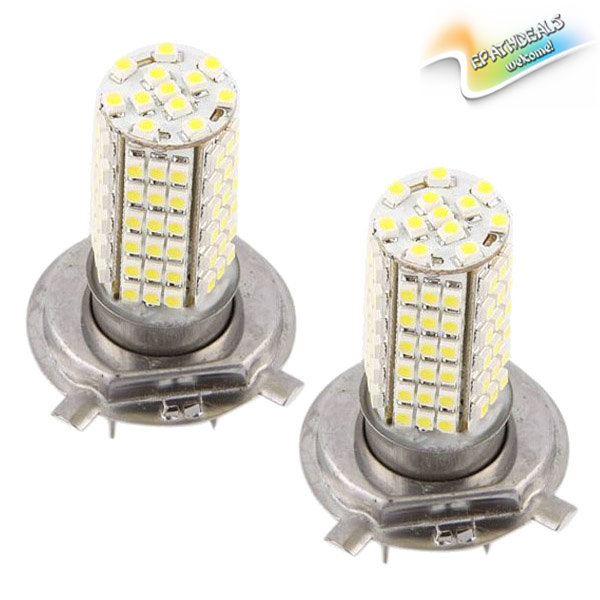 1pair! multi-functional 102pcs smd led car fog light bulb h4 xenon white led car fog lamp foglights