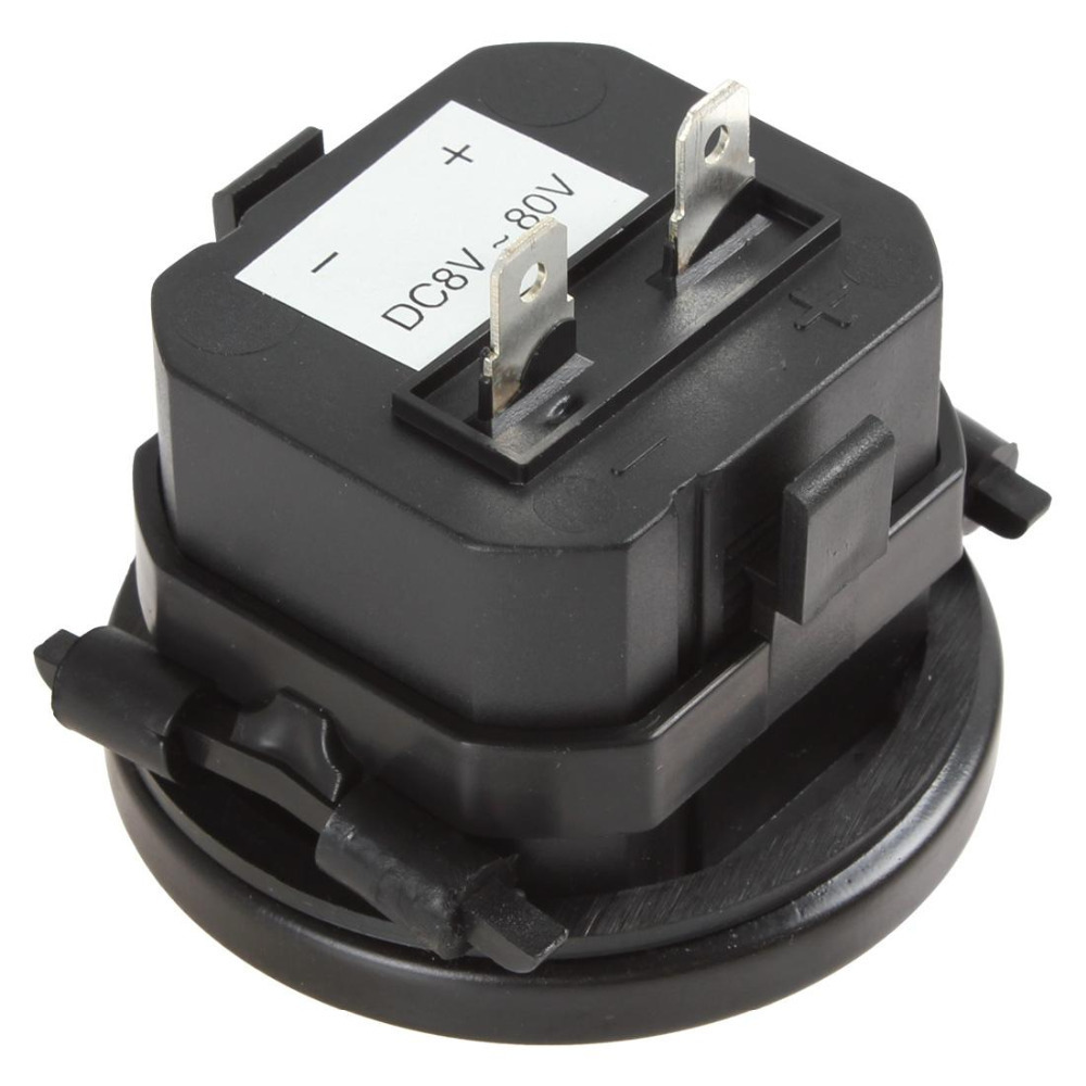 2 inch dc 8-80v round hour meter industrial digital electronic mechanical timer for race cars / fork lifts / trucks / boats