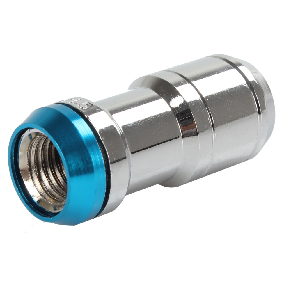 20pcs blue m12 x 1.5 concealed heptagon formula car wheel lock lug nuts screw set with special wrench