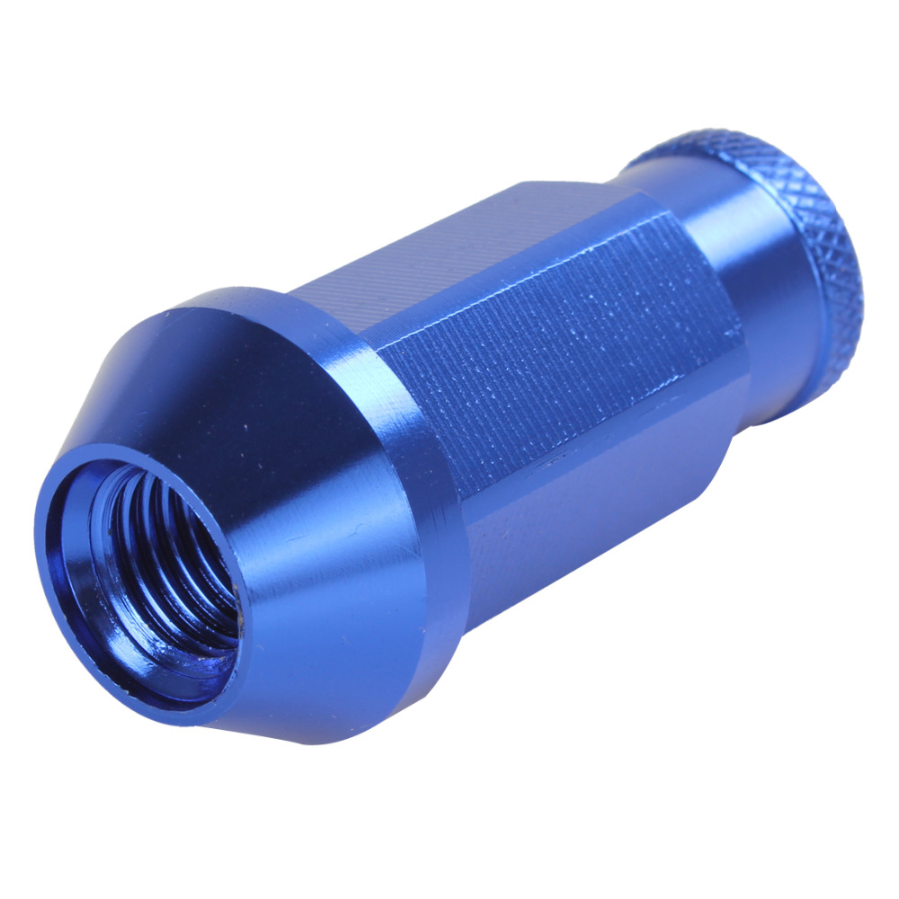 20pcs d1 spec blue m12 x 1.5 billet aluminum racing wheel lug nuts screw set