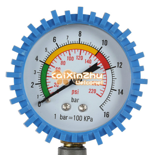 220 psi motorcycle bicycle auto car tyre tire air pressure gauge meter measurement vehicle tester with inflating gun