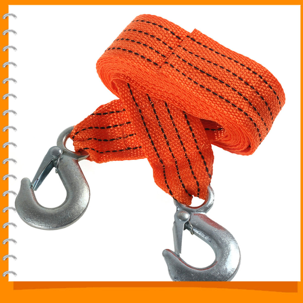 3 tons 4m flsorescence universal car towing cable tow rope strap with hooks 3 tons 4m flsorescence universal car towing cable tow rope strap with hooks