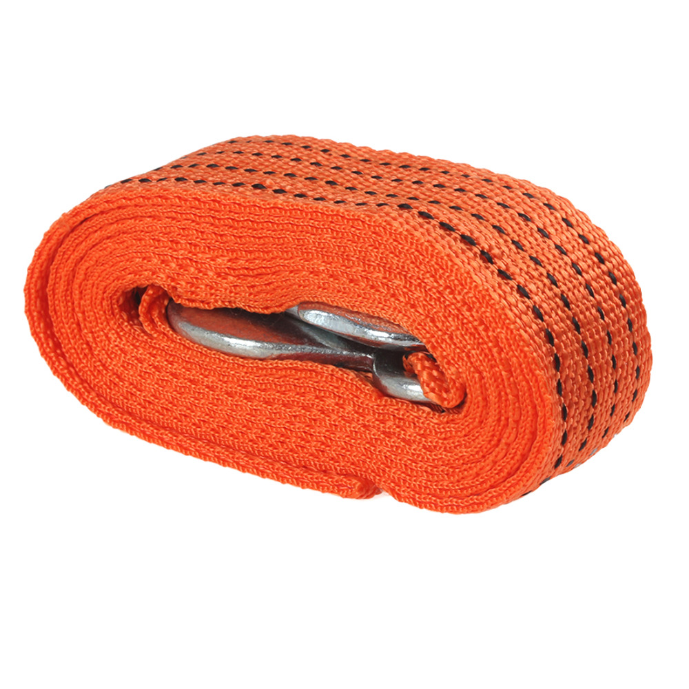 3 tons 4m flsorescence universal car towing cable tow rope strap with hooks