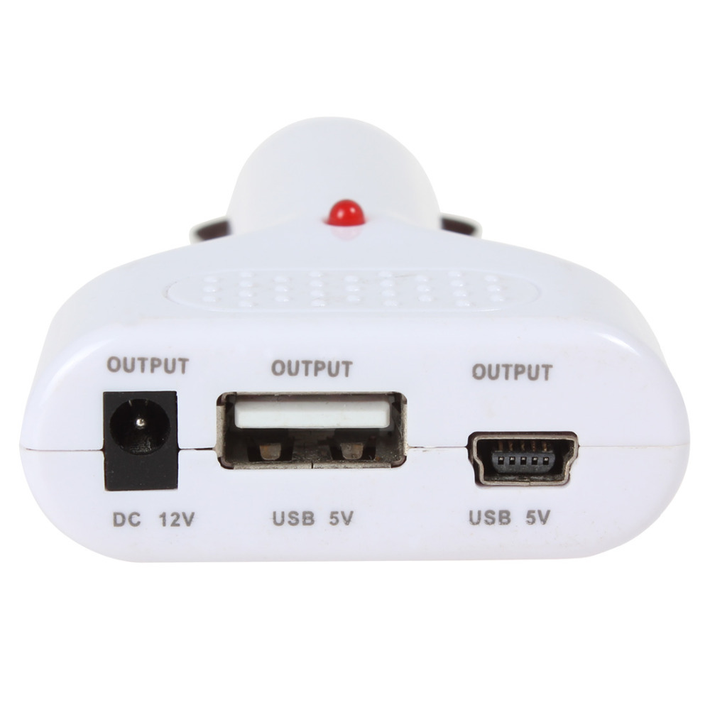 3pcs! 3 in 1 12v usb / micro usb port car charger adapter auto adaptor with red led indicator light for ipad iphone smart phone
