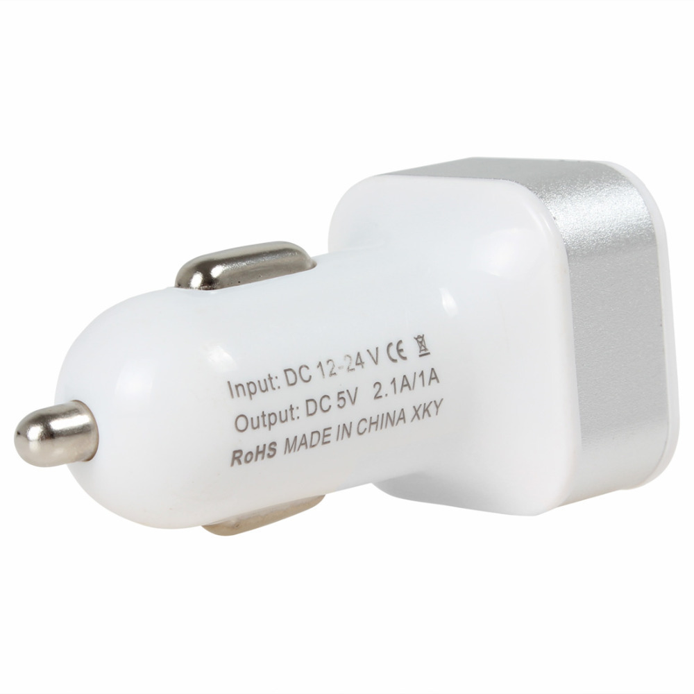 3pcs! mini 5v 2.1a dual usb 2 port car charger adapter auto car charger adaptor for iphone 5s / 5c / 5 / 4 / samsung / htc